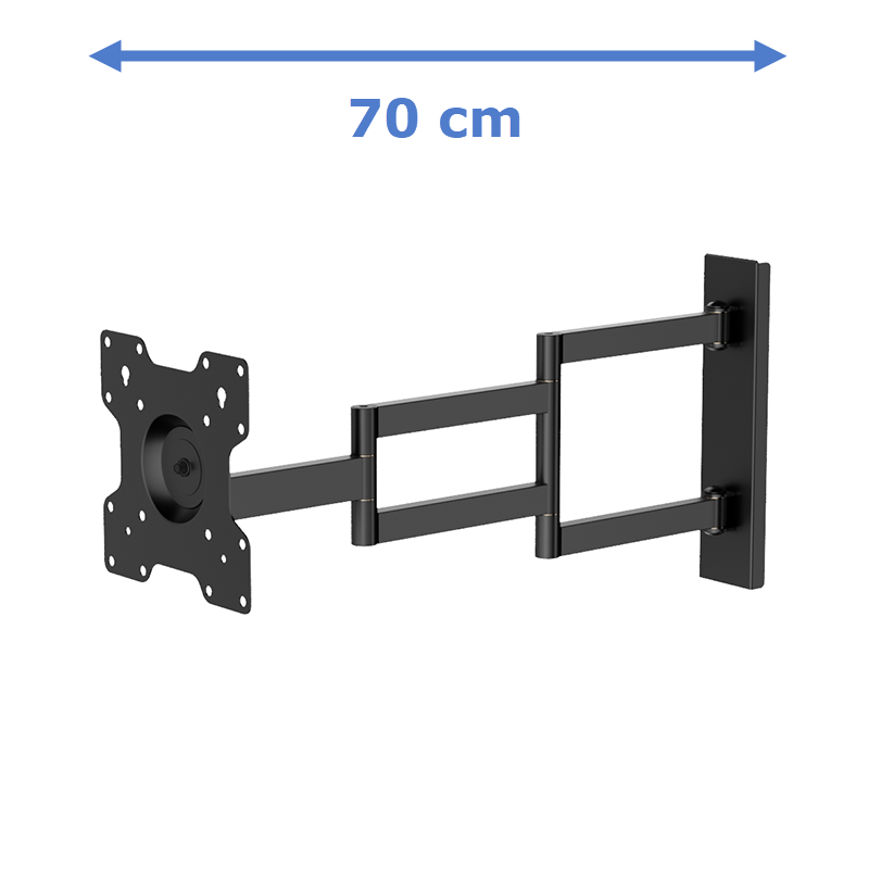 XTRARM Axis XL 70 cm Noir - Meuble TV pivotant et inclinable
