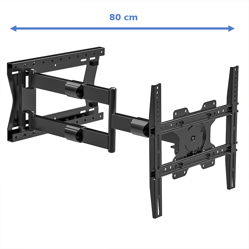 DQ Support Mural Hercules 2.0 80 cm Flex - Support TV Mural Noir