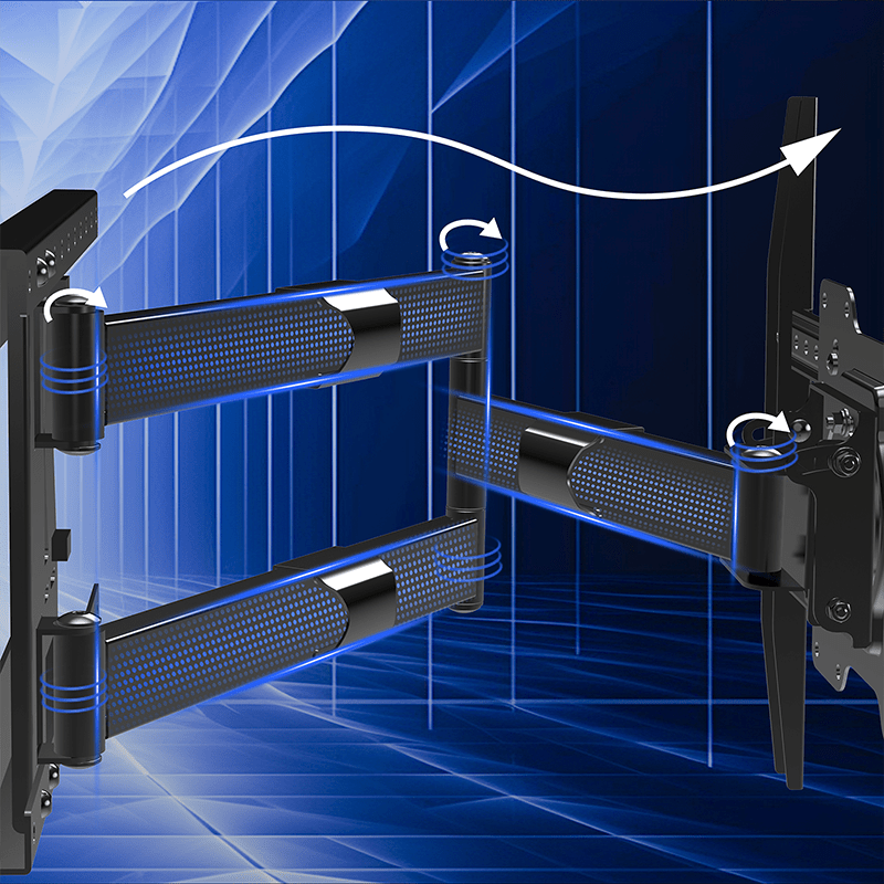 DQ Support Mural Hercules 2.0 80 cm Flex - Support TV Mural Noir