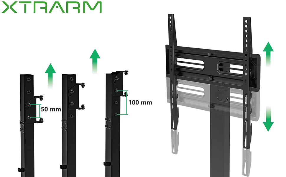 XTRARM TS1020 - Soporte TV negro de mesa