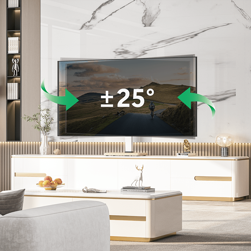 XTRARM TS1025 - Soporte TV roble blanco de mesa