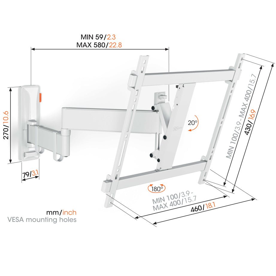 Vogel's TVM 3445 FULL MOTION+ M SUPPORT MURAL