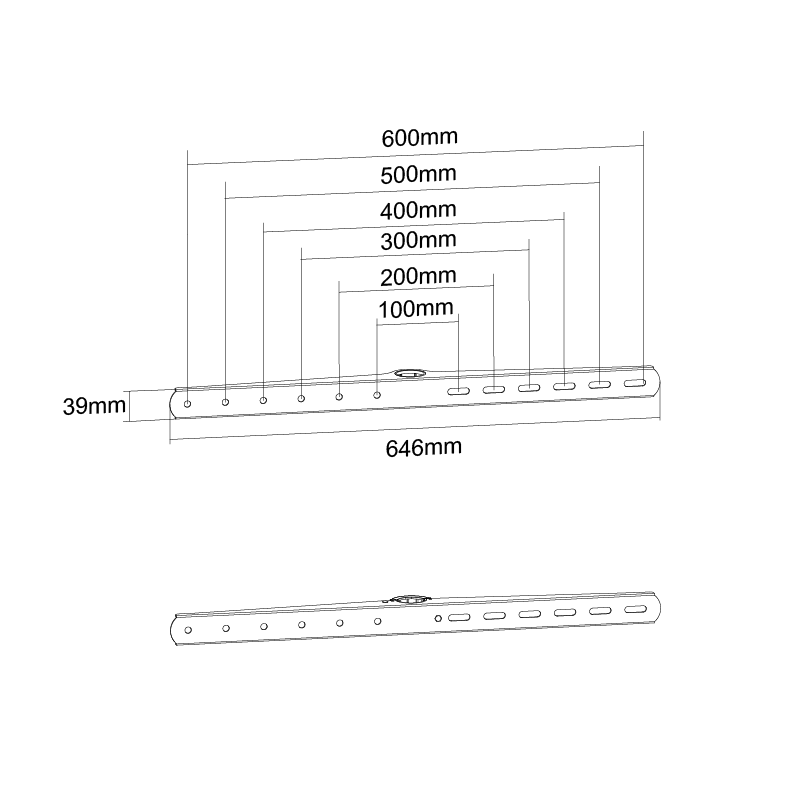 Adaptateur XTRARM VESA Noir Série FS - VESA 600x400 mm