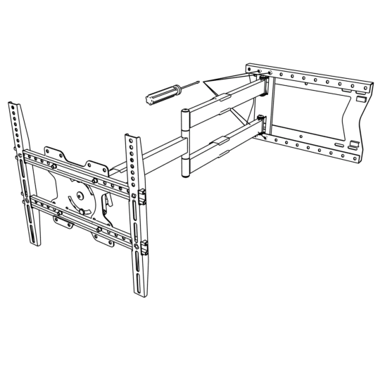 XTRARM 2e Kansje Crius 100 cm Rotate 400 TV Beugel blanc