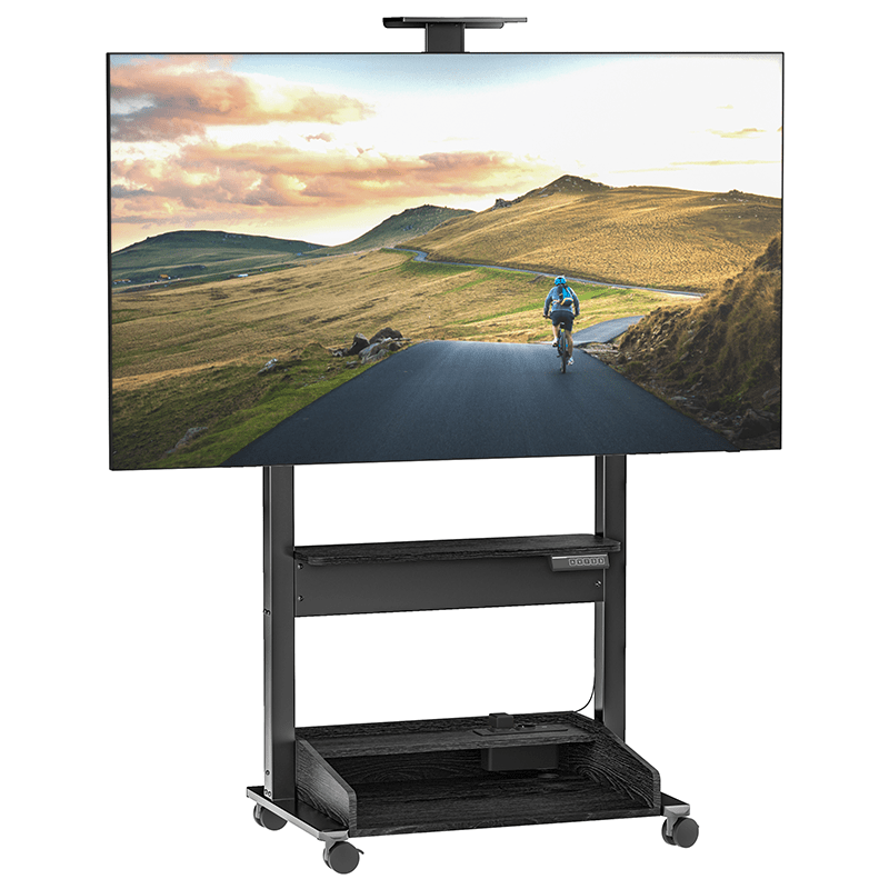 DQ Wall-Support Zelos noir Mobile – Meuble TV électrique sur pied