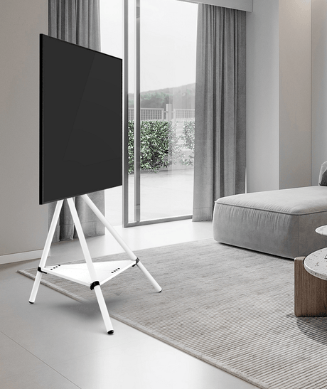 XTRARM Ahton Trípod - Soporte TV de suelo Blanco