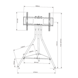 XTRARM Ahton Trípod - Soporte TV de suelo Negro