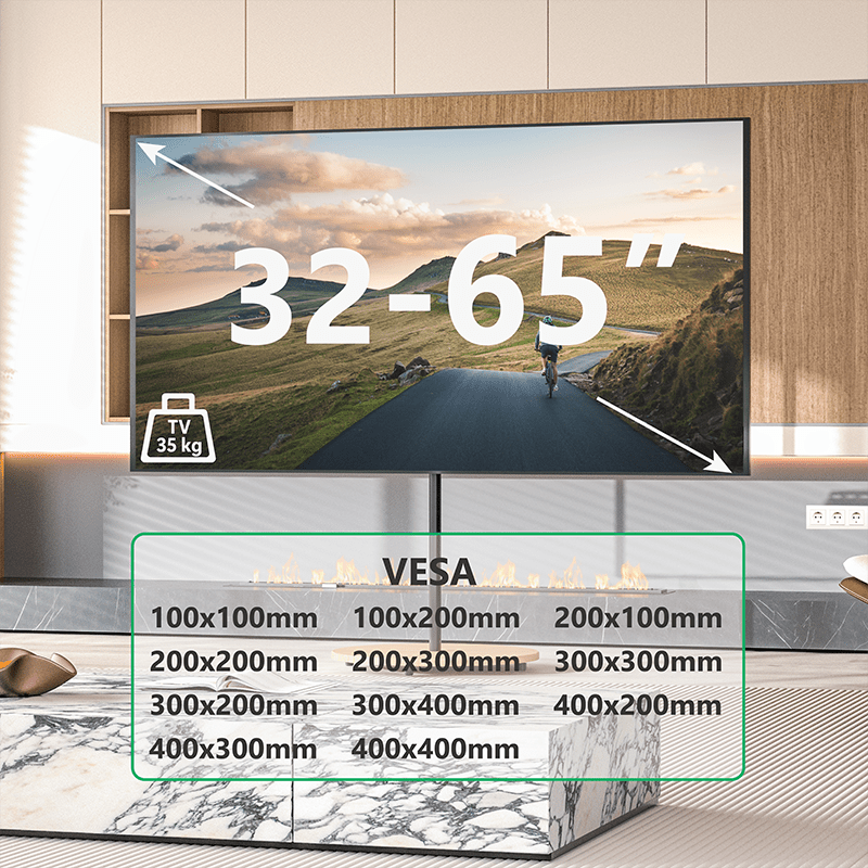 XTRARM Arius Impresión - Soporte TV de suelo Madera de Haya