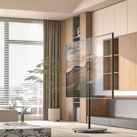 XTRARM Arius Impresión - Soporte TV de suelo Madera Gris