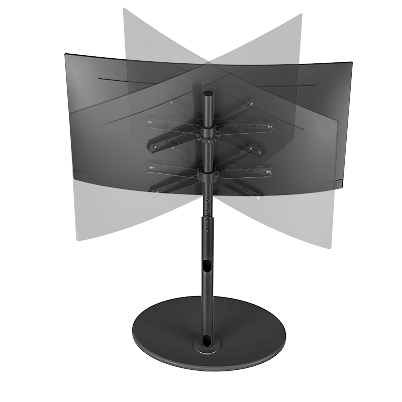 XTRARM Arius Meuble TV sur Pied Ovale Noir