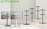 XTRARM Arius - Soporte TV de suelo Negro