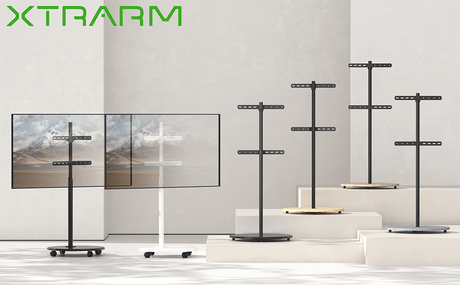 XTRARM Arius - Soporte TV de suelo Negro