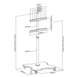 XTRARM Arius X Soporte Tv de pie Negro