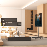 DQ Wall-Support Artem Móvil Negro – Soporte Tv de suelo