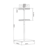 XTRARM Atria Cuadrado Blanco - Soporte TV de suelo