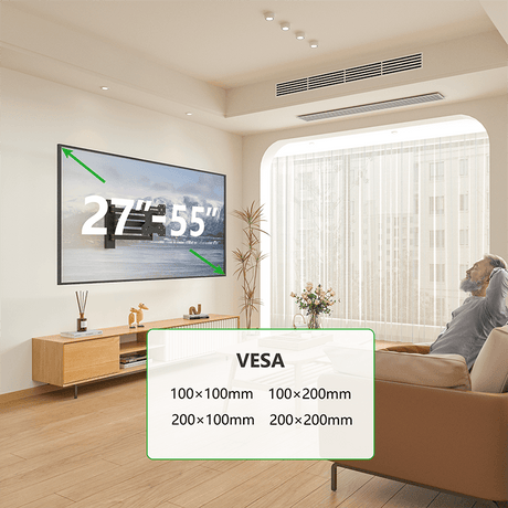 XTRARM Axis XL 108,5 cm Negro - Soporte de TV giratorio e inclinable