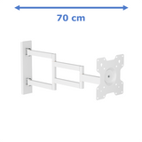 XTRARM Axis XL 70 cm Blanco - Soporte de TV giratorio e inclinable