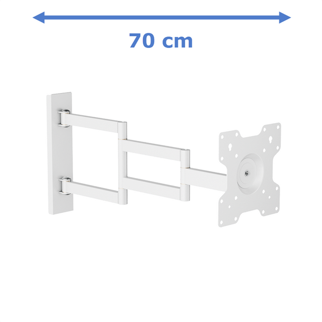 XTRARM Axis XL 70 cm Blanco - Soporte de TV giratorio e inclinable