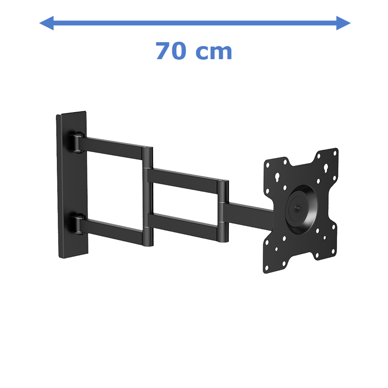 XTRARM Axis XL 70 cm Noir - Meuble TV pivotant et inclinable