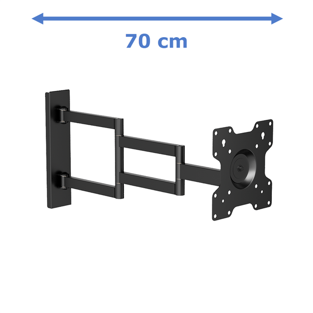 XTRARM Axis XL 70 cm Noir - Meuble TV pivotant et inclinable