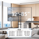 DQ Wall-Support Cato negro Móvil – Soporte Tv de pie