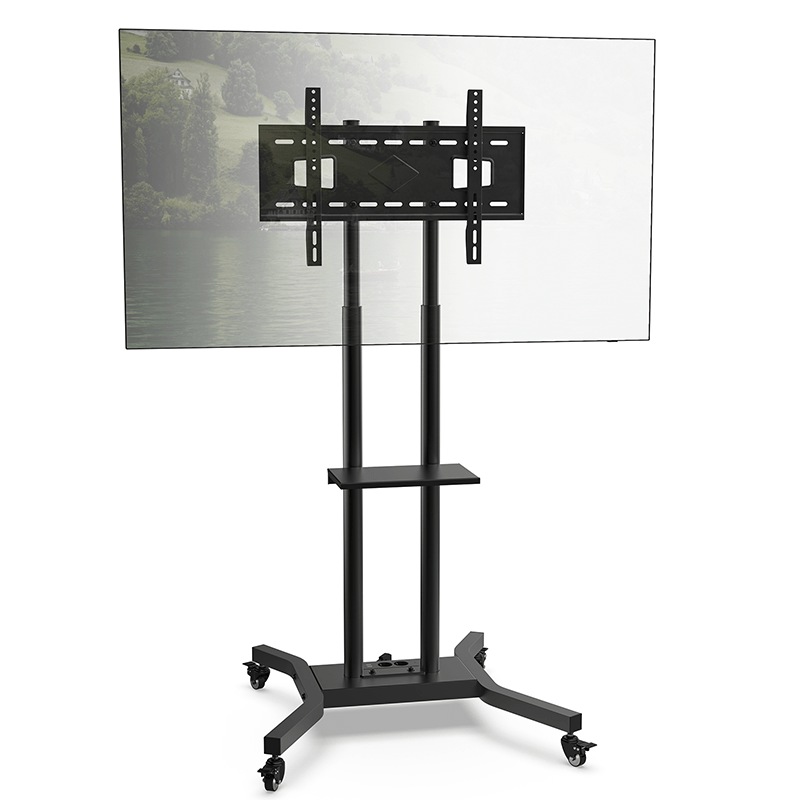 DQ Wall-Support Cato negro Móvil – Soporte Tv de pie