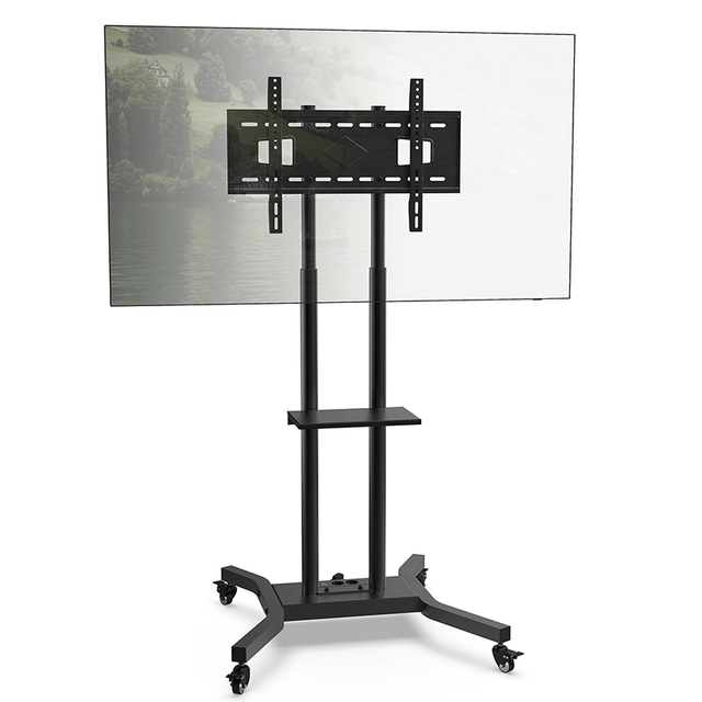 DQ Wall-Support Cato negro Móvil – Soporte Tv de pie