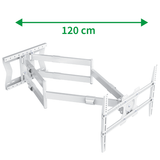 XTRARM Cratos 120 cm doble Rotate VESA 600 - Soporte TV de pared Blanco