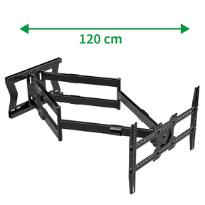 XTRARM Cratos 120 cm doble Rotate VESA 600 TV - Soporte TV de pared Negro