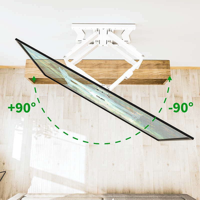 XTRARM Cratos 80 cm doble Rotate VESA 600 - Soporte TV de pared Blanco