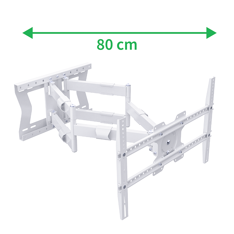 XTRARM Cratos 80 cm doble Rotate VESA 600 - Soporte TV de pared Blanco