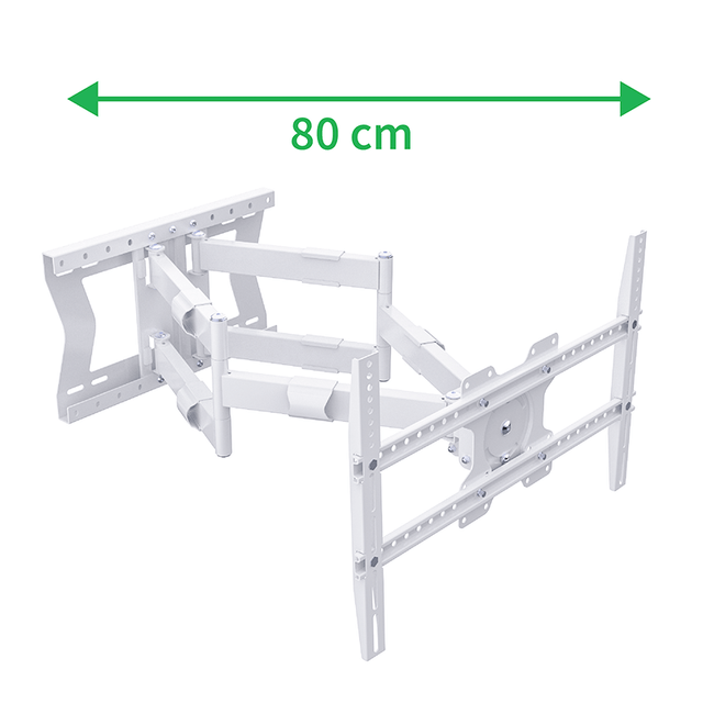 XTRARM Cratos 80 cm doble Rotate VESA 600 - Soporte TV de pared Blanco