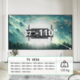 XTRARM Cratos 80 cm doble Rotate VESA 600 - Soporte TV de pared Negro