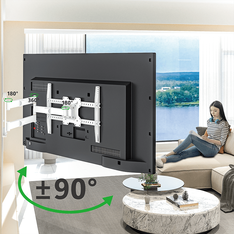 XTRARM Crius 100 cm Rotate VESA 600 - Soporte TV de pared Blanco