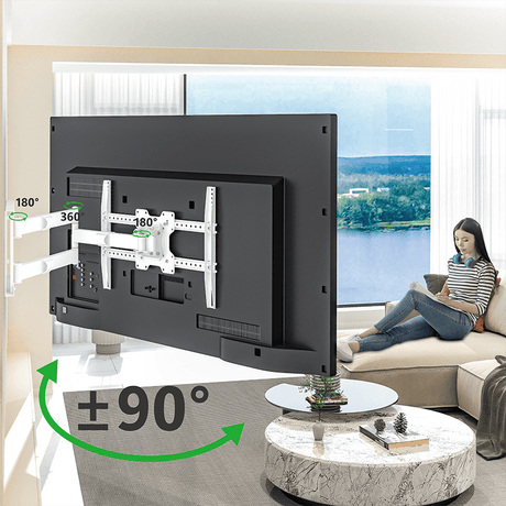 XTRARM Crius 100 cm Rotate VESA 600 - Soporte TV de pared Blanco