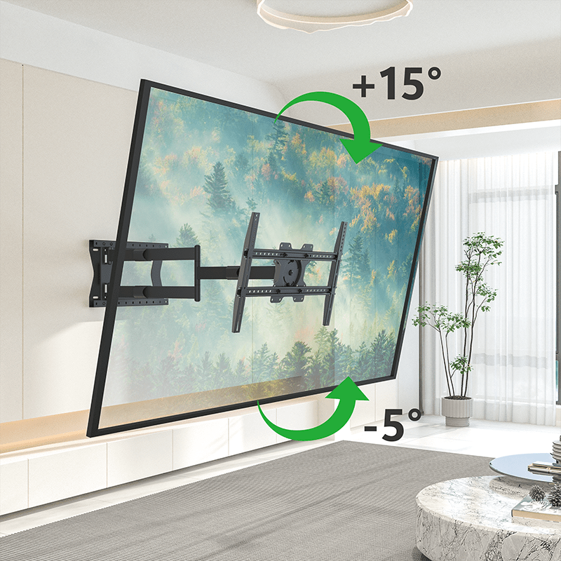XTRARM Crius 100 cm Rotate VESA 600 - Soporte TV de pared Negro