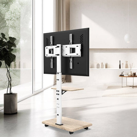 XTRARM Delphos Roble Móvil – Soporte Tv de pie