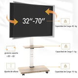 XTRARM Delphos Roble Móvil – Soporte Tv de pie