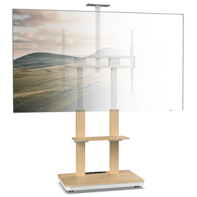 XTRARM Duolite blanco/haya Móvil – Soporte Tv de pie eléctrico