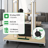 XTRARM Duolite blanco/haya Móvil – Soporte Tv de pie eléctrico