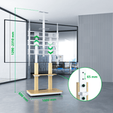 XTRARM Duolite blanco/haya – Soporte Tv de pie Manual