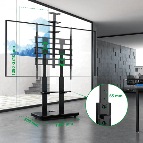 XTRARM Duolite negro – Soporte Tv de pie Manual