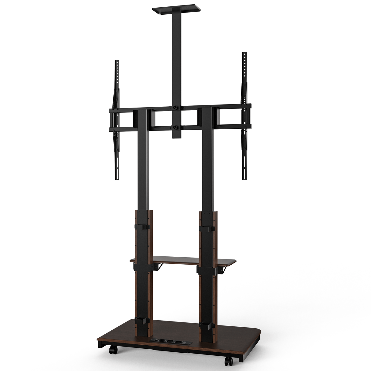 XTRARM Duolite negro/nogal Móvil – Soporte Tv de pie eléctrico