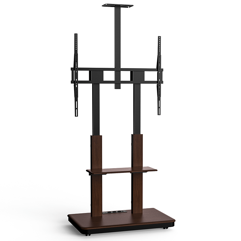 XTRARM Duolite negro/nogal Móvil – Soporte Tv de pie eléctrico