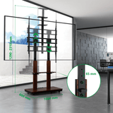 XTRARM Duolite negro/nogal – Soporte Tv de pie Manual