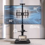 XTRARM Elite negro Móvil – Soporte Tv de pie eléctrico
