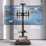 XTRARM Elite negro/nogal – Soporte Tv de pie Manual