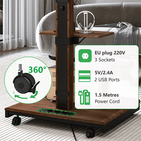 XTRARM Elite negro/nogal – Soporte Tv de pie Manual