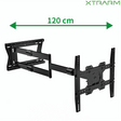 XTRARM Ferrom 120 cm Rotate - Soporte TV de pared Negro