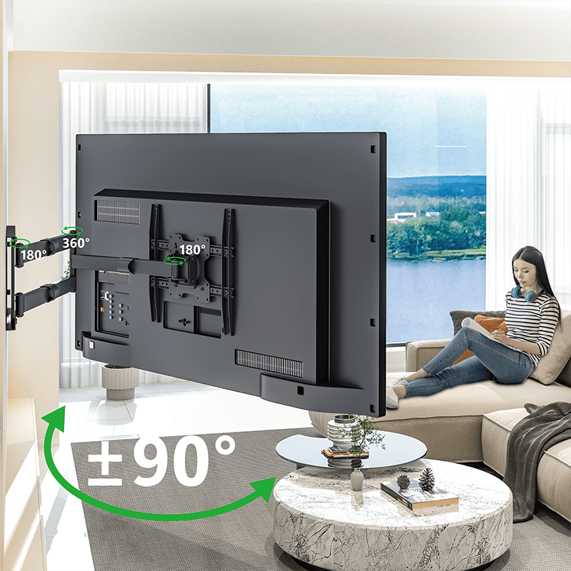 XTRARM Ferrom 120 cm Rotate - Soporte TV de pared Negro